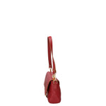 Wally Borsa a spalla da donna Vera pelle 06869-D10 ROSSO SCURO Gave Lux
