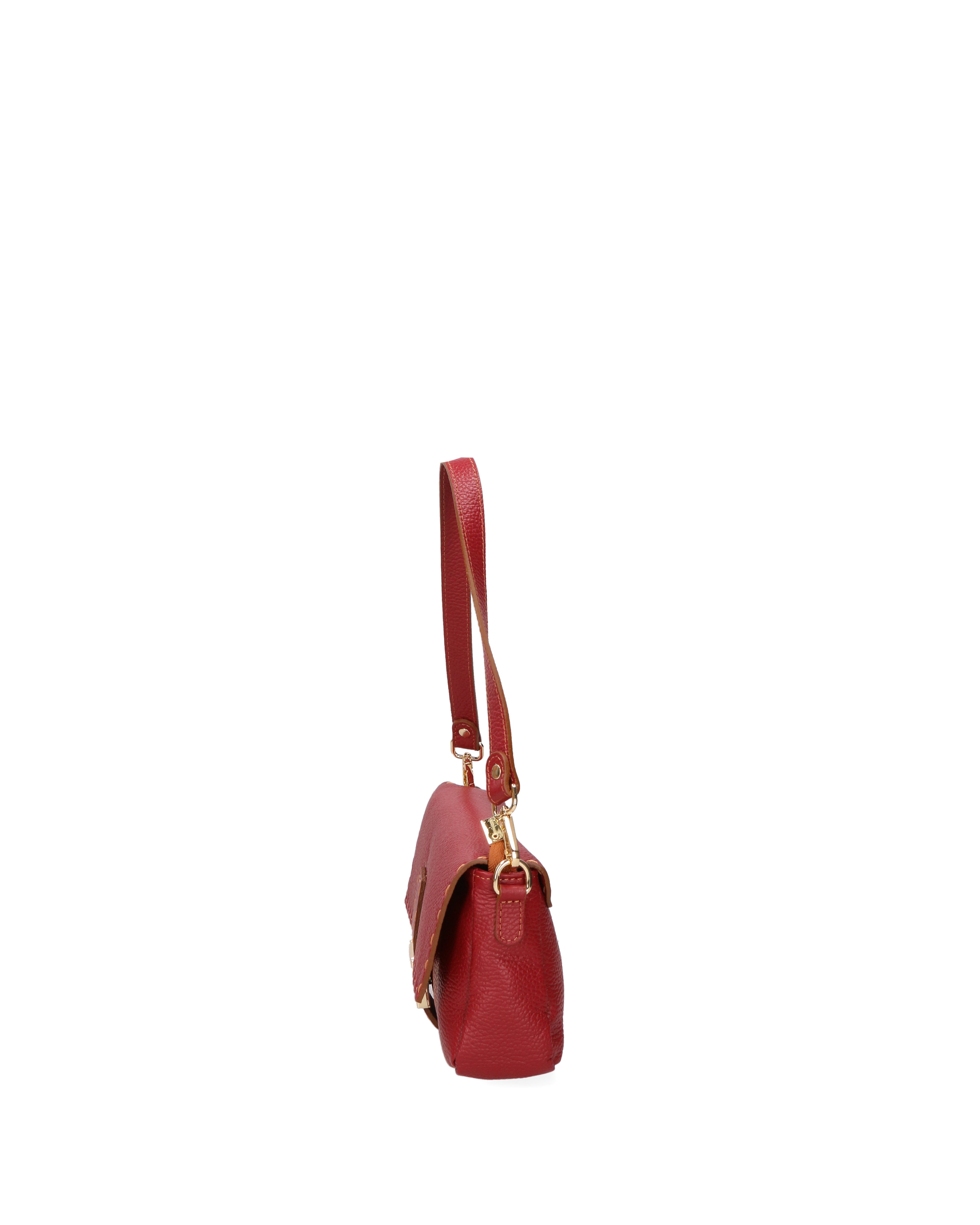 Wally Borsa a spalla da donna Vera pelle 06869-D10 ROSSO SCURO Gave Lux