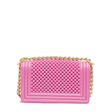 Borsa a mano da donna 100% Pvc FLAT S BALL-AURORA PINK + OFF GOLD Marc Ellis