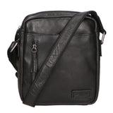 Borsa a tracolla unisex vera pelle Made in Italy SN5862847-BLACK Santini Firenze
