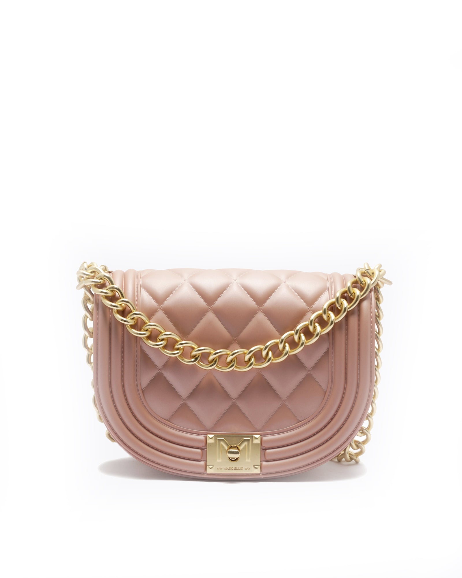 Borsa a mano da donna 100% PVC FLAT ZOE-TERRA + OFF GOLD Marc Ellis