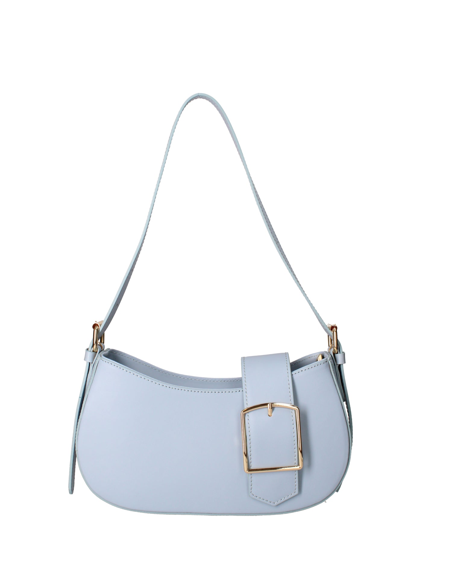 Borsa a spalla da donna 100% vera pelle 07213-L366 CIELO Roberta Rossi