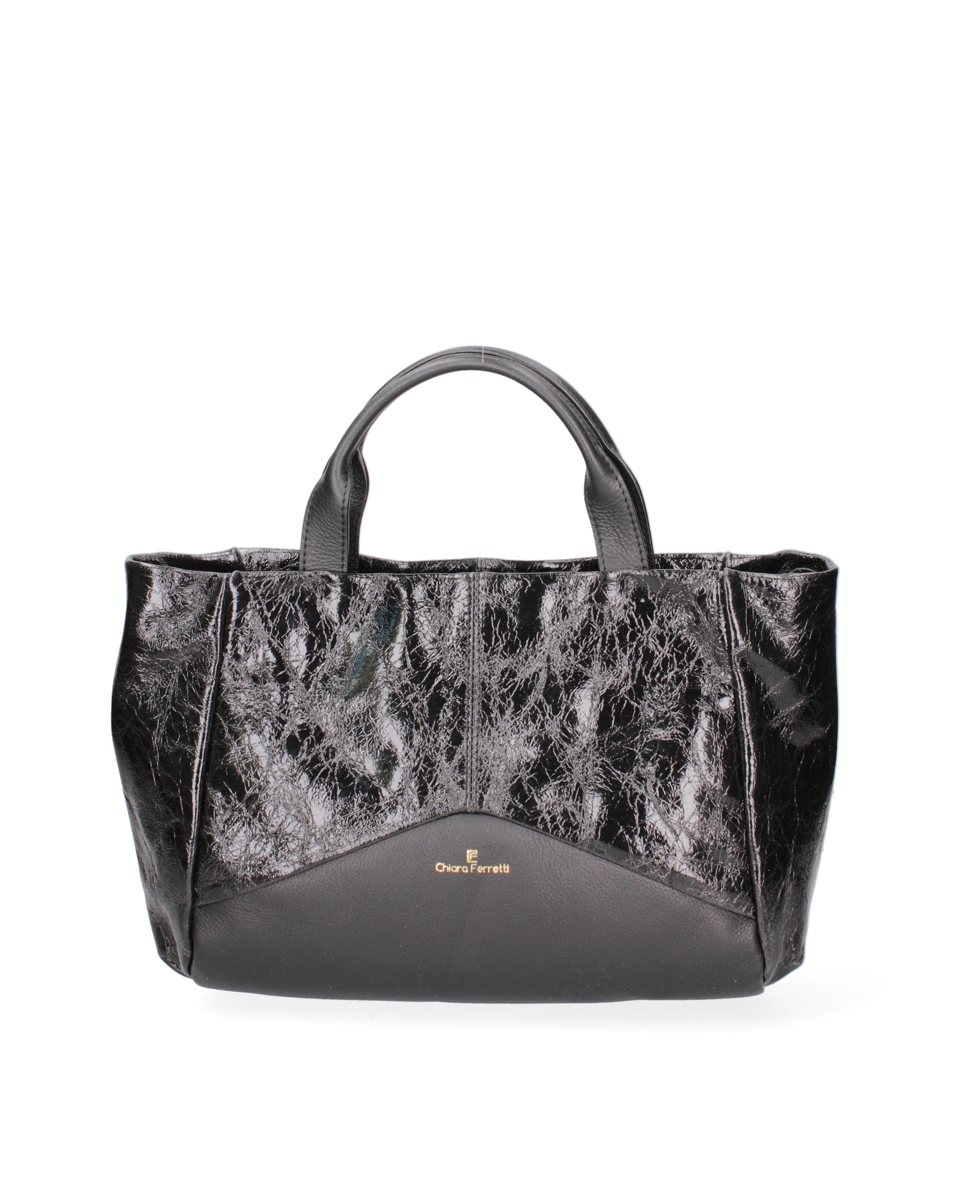 Vera Pelle 7980-CHI-NERO Borsa a mano da donna Veridia Elite Chiara Ferretti