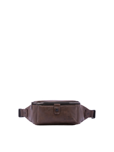 Marsupio da uomo in poliestere Casual BC1409-MARRONE SCURO