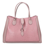 Aurora Borsa a mano da donna Vera pelle croco 05698- C73 ROSA ANTICO Gave Lux