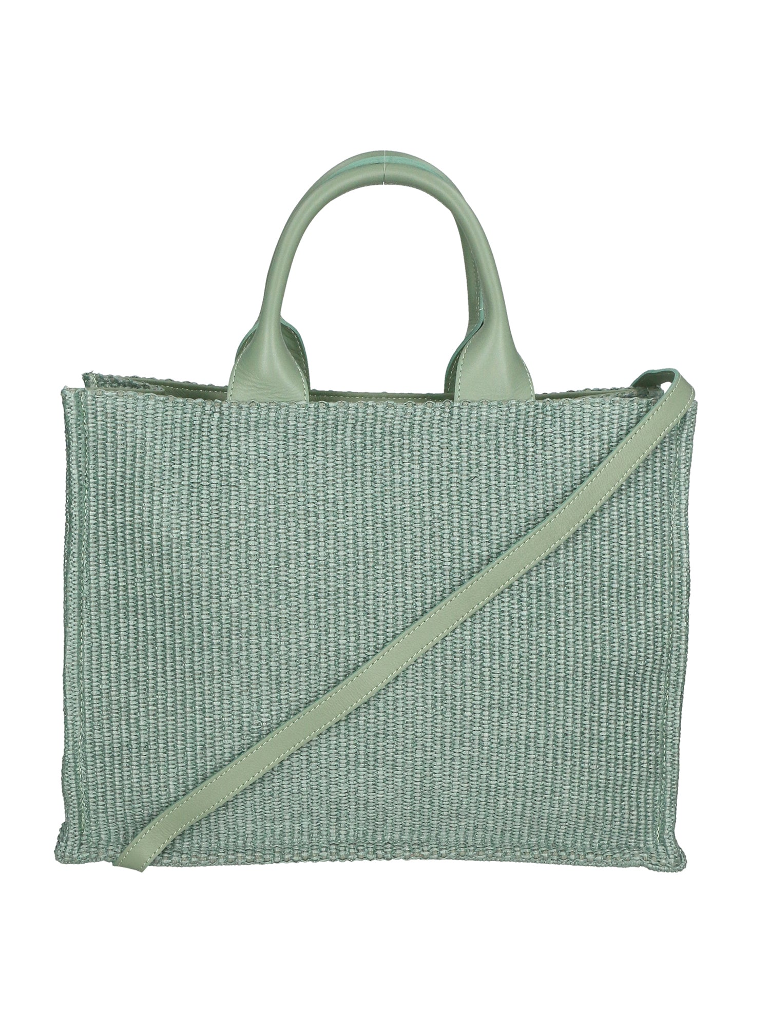 Borsa a mano da donna Misto pelle e tessuto MYB-05117-SS-331+S96 MENTA My Best Bag