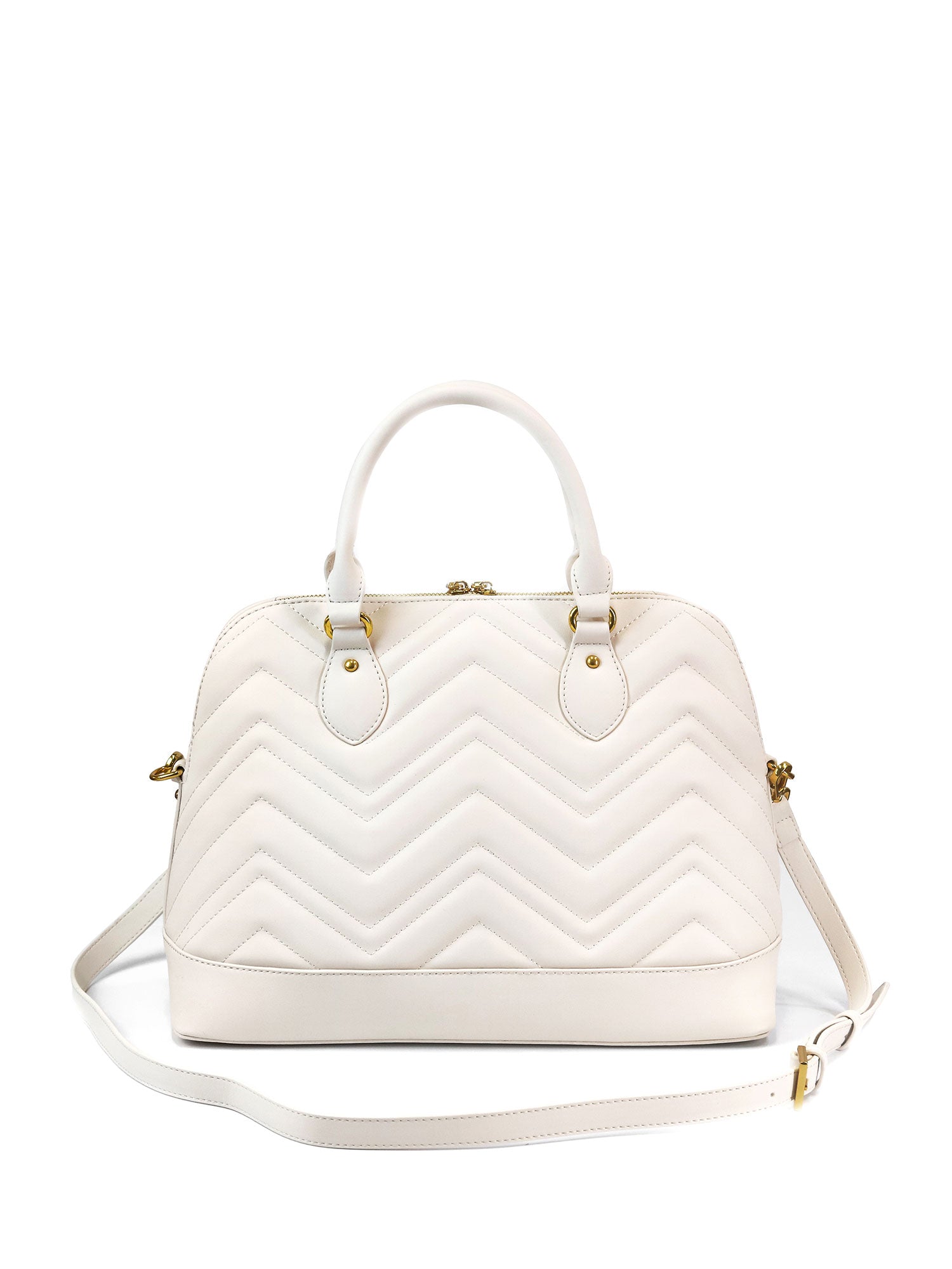 Borsa a mano da donna 100% pelle vegana PU GGB016CRM Gabriella G Firenze