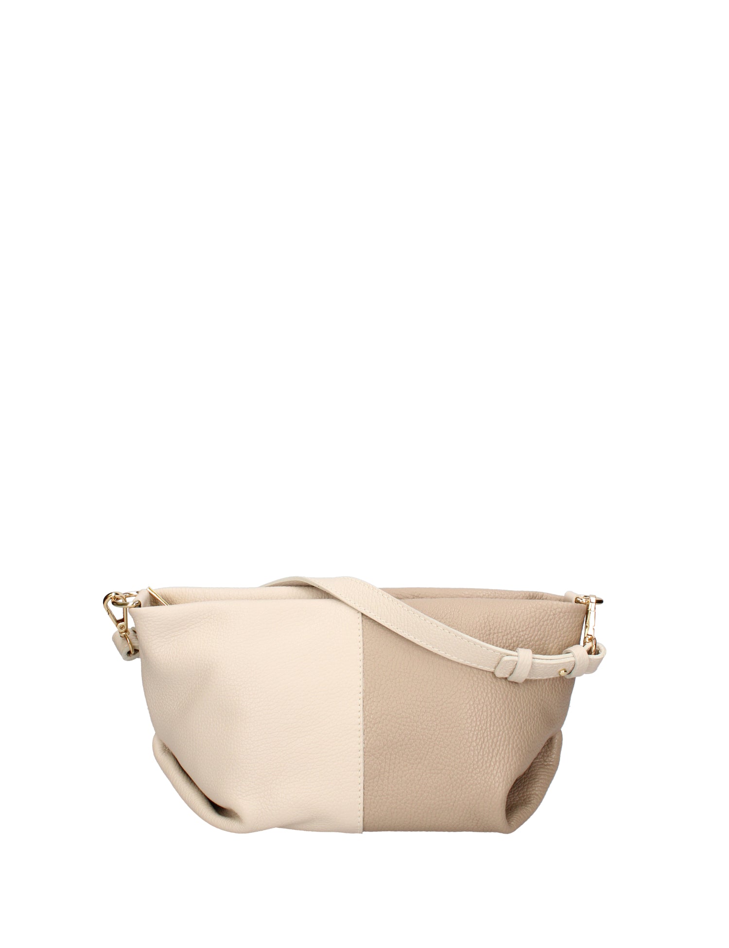 Borsa a spalla da donna Vera pelle 07165-D37 LATTE+D05 TAUPE Roberta Rossi