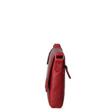 Borsa a tracolla da uomo Vera pelle HIL-3069S-ROSSO Hill Burry