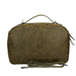 Vera Pelle 6542-VERDE GREEN Borsa a mano unisex Modello Avelon Gave Lux