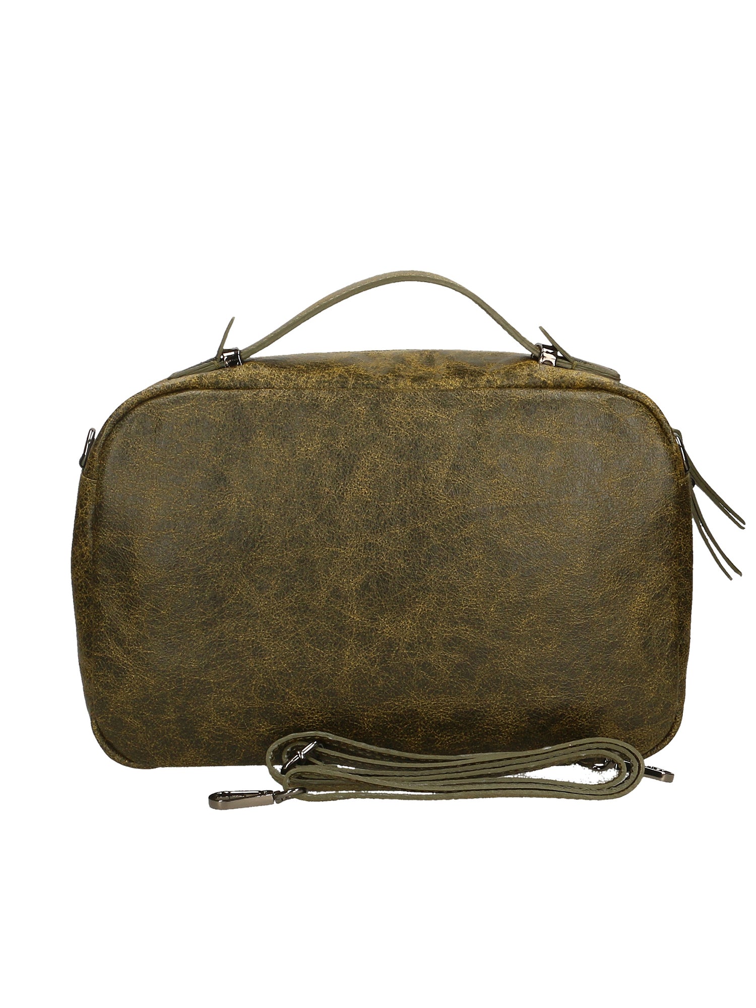 Vera Pelle 6542-VERDE GREEN Borsa a mano unisex Modello Avelon Gave Lux