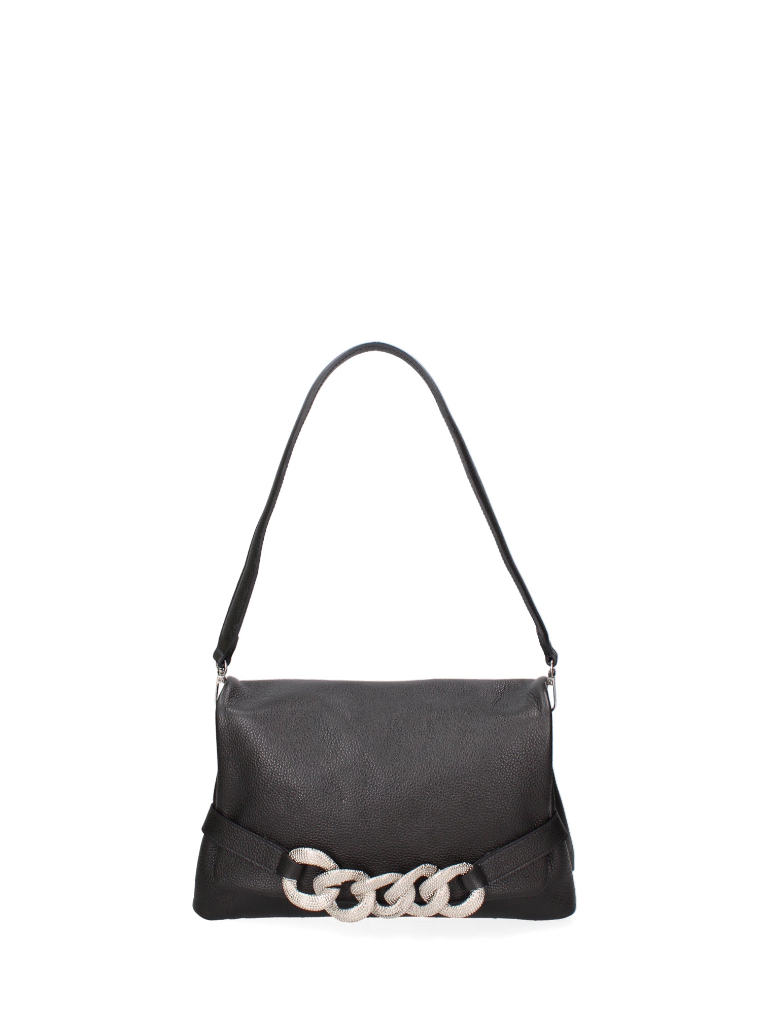 Borsa a spalla da donna 100% vera pelle JR-W-1160M-DO-BLACK + GOLD John Richmond