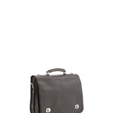 Borsa a mano unisex in vera pelle Made in Italy 4512-NERO Alessia Firenze
