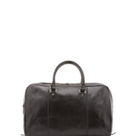 Borsa da viaggio unisex in vera pelle 100% cotone 4040-NERO Alessia Firenze