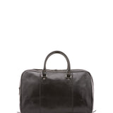 Borsa da viaggio unisex in vera pelle 100% cotone 4040-NERO Alessia Firenze
