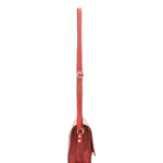 Borsa a tracolla da donna 100% vera pelle 4582-ROSSO Alessia Firenze