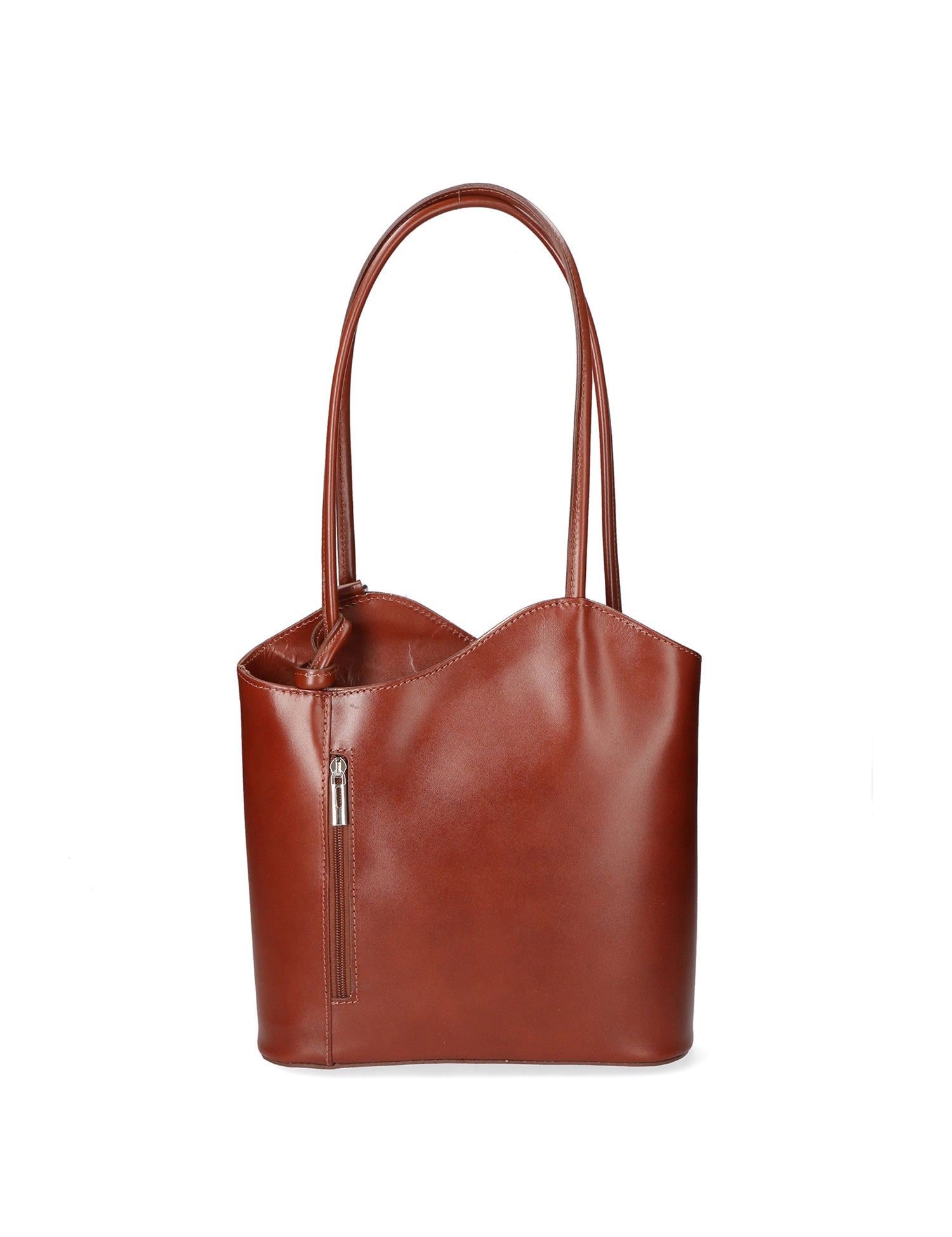 Fabiola Borsa a spalla da donna 100% pelle 9039-MARRONE BROWN Gave Lux