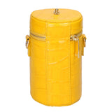 Borsa a spalla da donna Vera pelle coccodrillo MYB-7023-SS-GIALLO My Best Bag