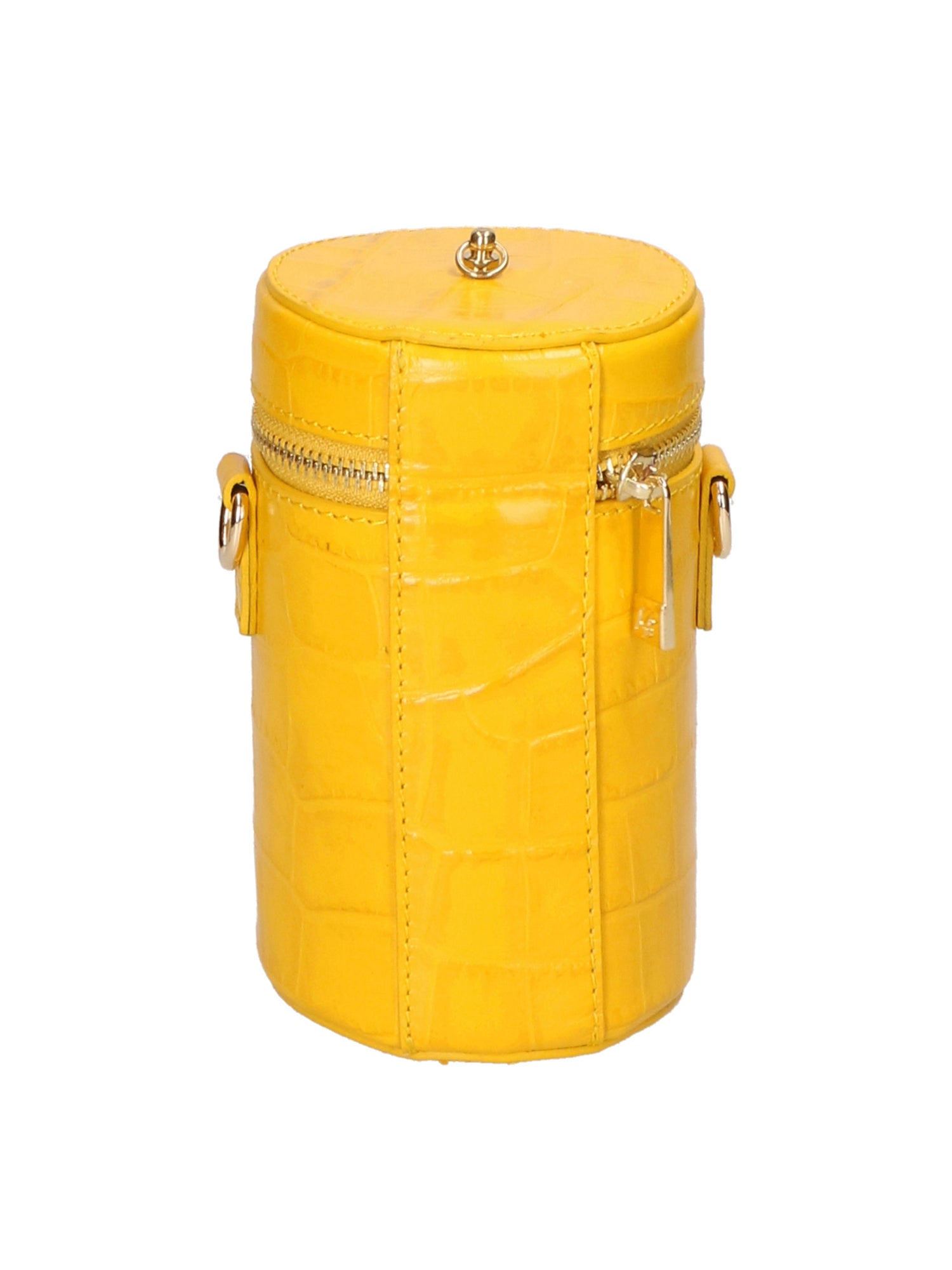 Borsa a spalla da donna Vera pelle coccodrillo MYB-7023-SS-GIALLO My Best Bag