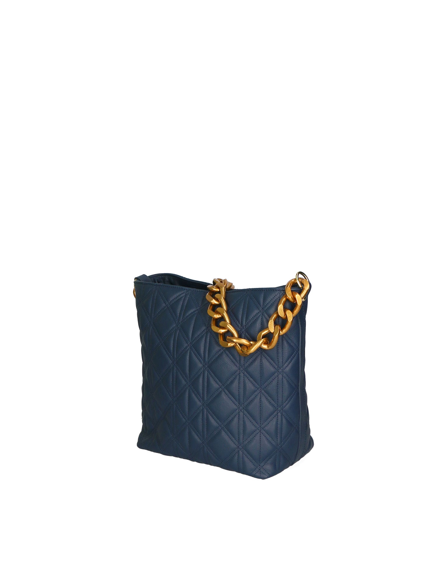 Adra Borsa a spalla da donna Vera pelle 04538-S24 BLU JEANS Gave Lux