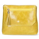 Carol Borsa a tracolla da donna Vera pelle 10035-GIALLO Gave Lux