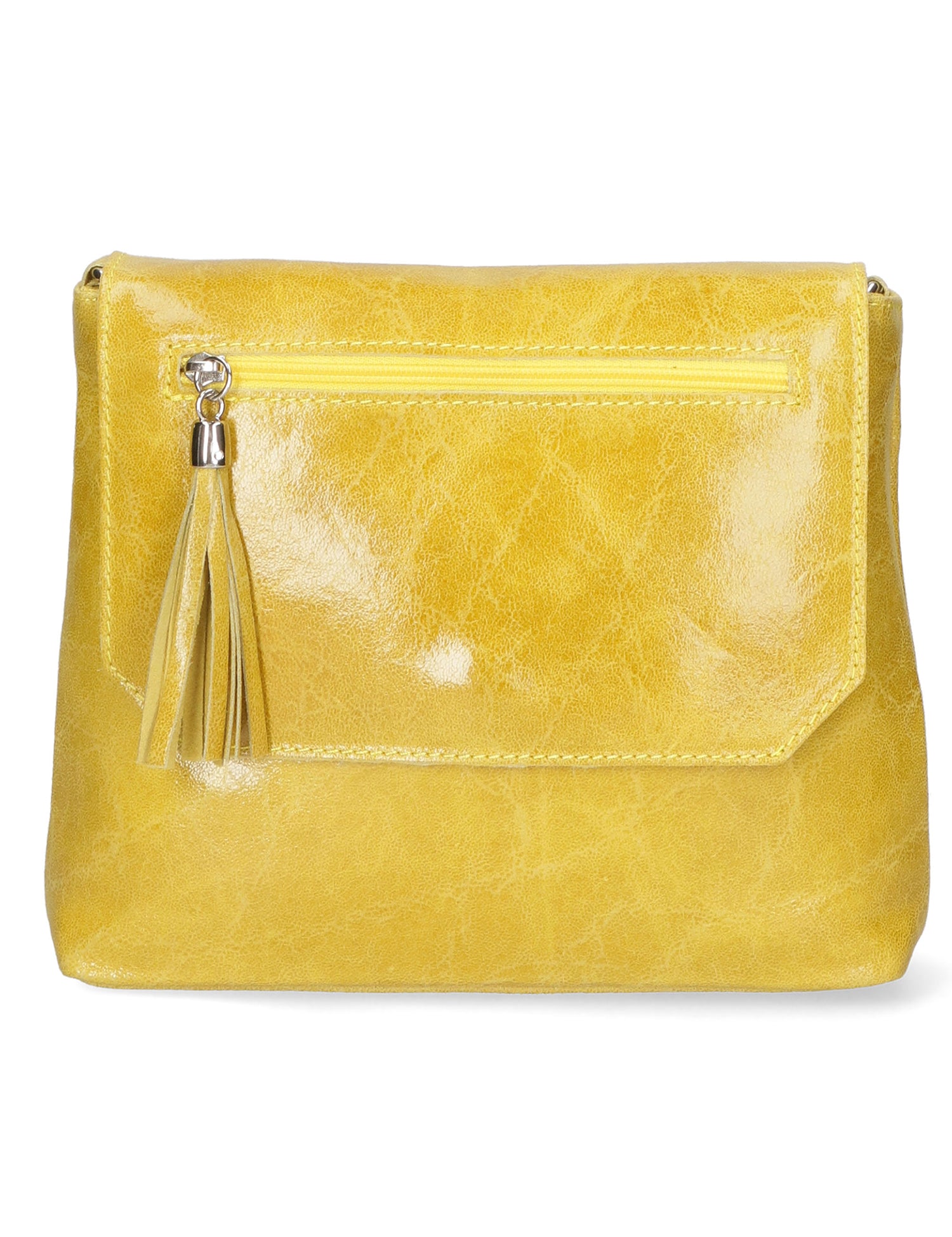 Carol Borsa a tracolla da donna Vera pelle 10035-GIALLO Gave Lux