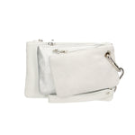 Luna Borsa a tracolla da donna Vera pelle 189034-BIANCO+ARGENTO Gave Lux