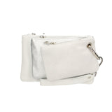 Luna Borsa a tracolla da donna Vera pelle 189034-BIANCO+ARGENTO Gave Lux