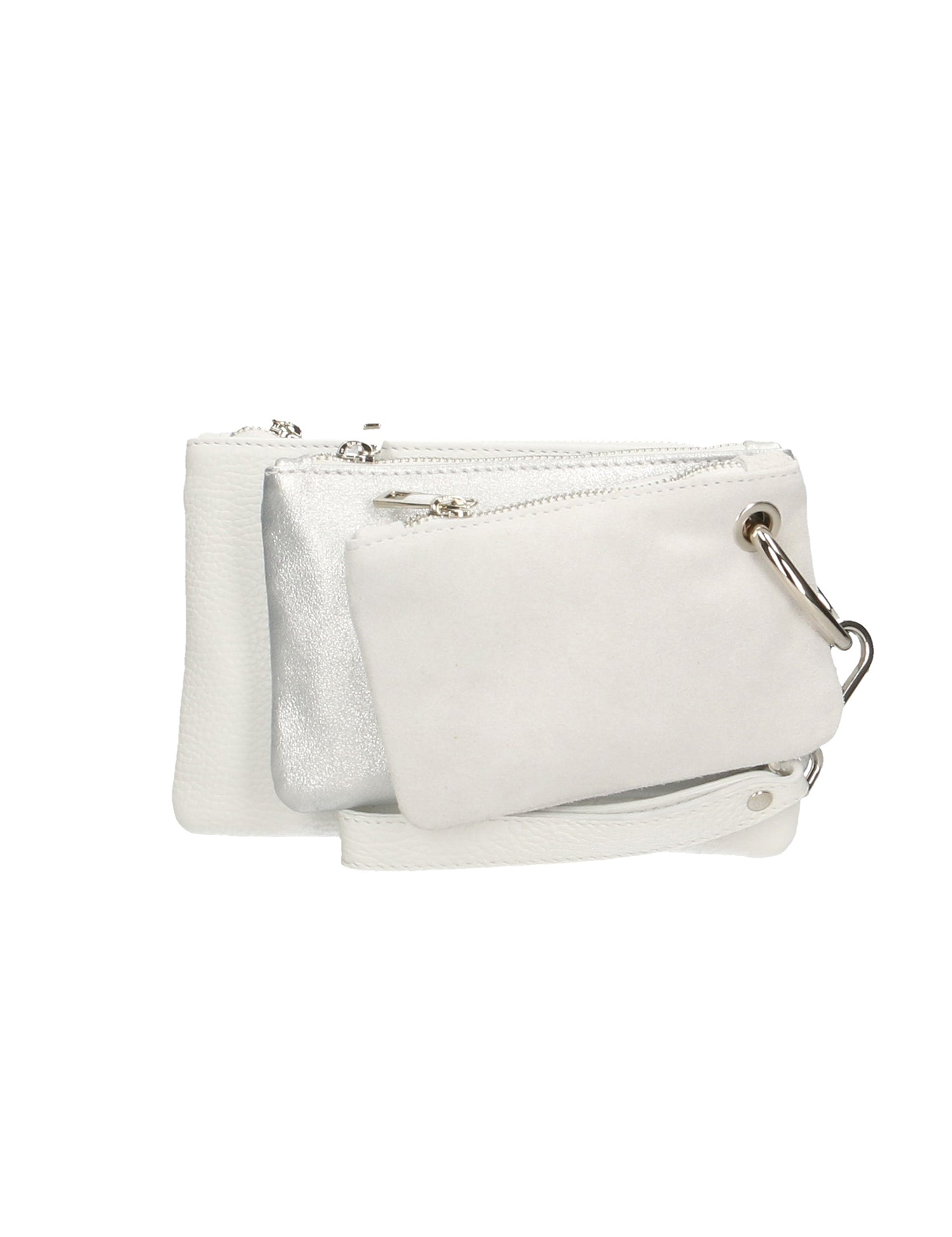 Luna Borsa a tracolla da donna Vera pelle 189034-BIANCO+ARGENTO Gave Lux