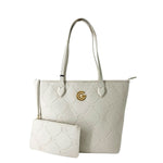 Borsa a spalla da donna 100% pelle vegana PU GGB023CRM Gabriella G Firenze