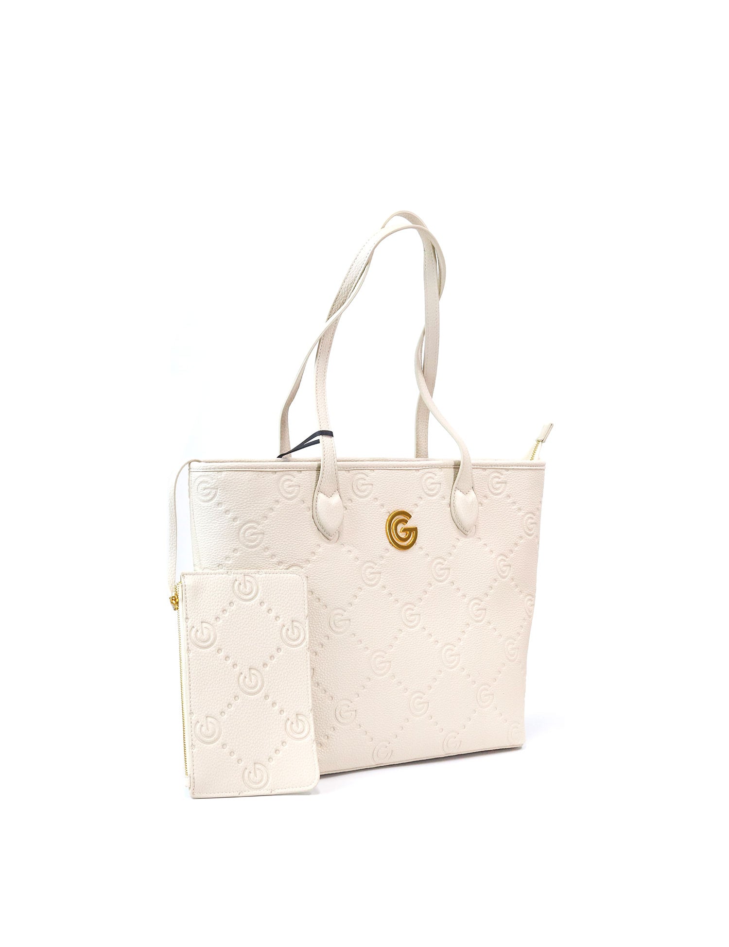 Borsa a spalla da donna 100% pelle vegana PU GGB023CRM Gabriella G Firenze