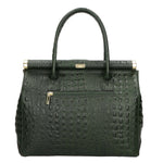 Deborah Borsa a mano da donna Pelle Croco Stampata 7727-C14 VERDE SCURO Gave Lux