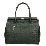 Deborah Borsa a mano da donna Pelle Croco Stampata 7727-C14 VERDE SCURO Gave Lux