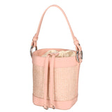 Borsa a secchiello da donna Misto pelle e tessuto MYB-05166-SS-506+S13 ROSA My Best Bag