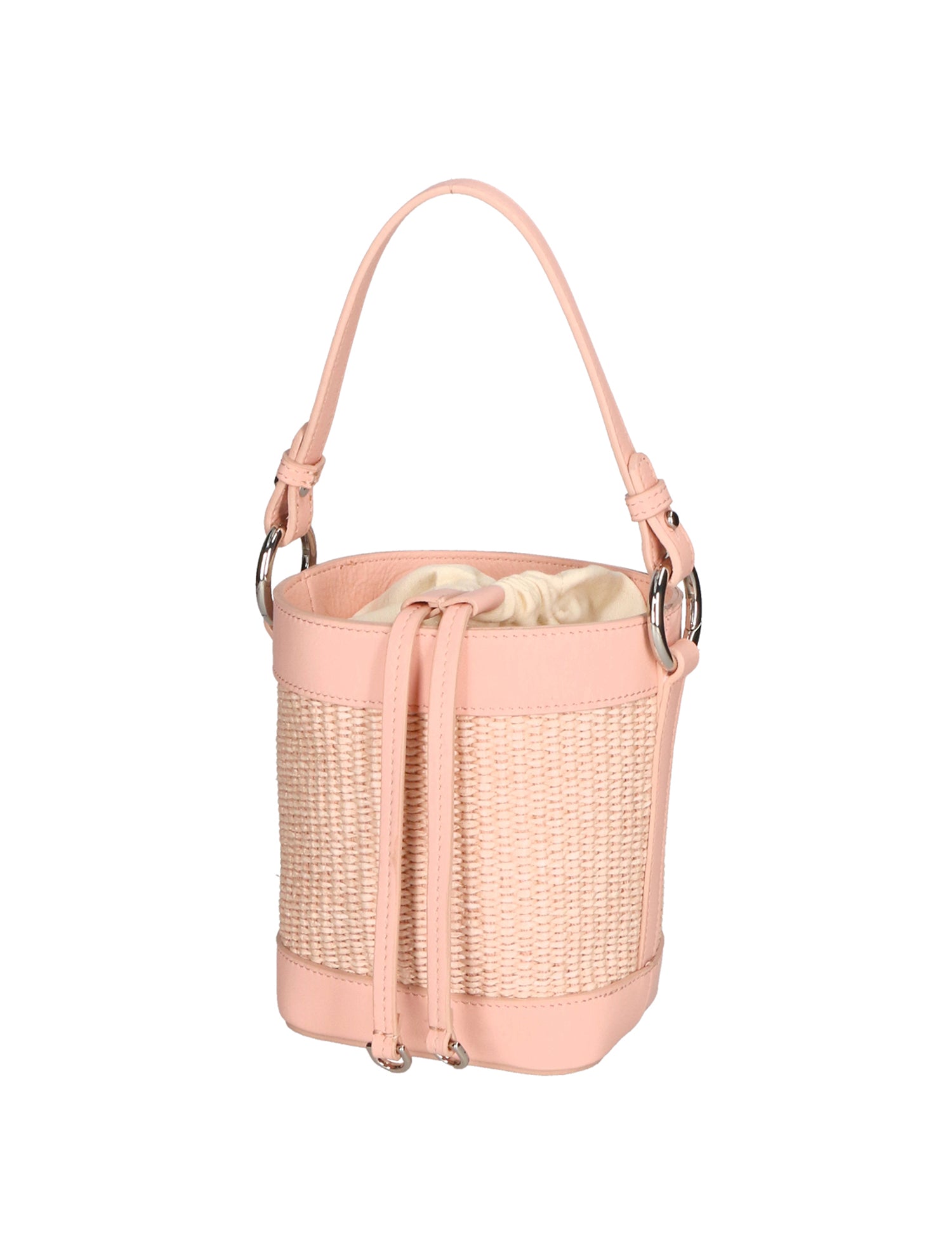 Borsa a secchiello da donna Misto pelle e tessuto MYB-05166-SS-506+S13 ROSA My Best Bag