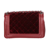 Valeriana Borsa a tracolla da donna Velluto e pelle 1139-BORDO Gave Lux