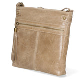Carmen Borsa a tracolla da donna Vera pelle 10034-TAUPE Gave Lux