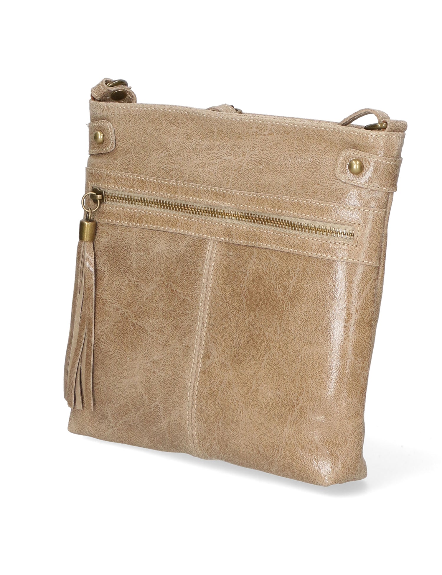 Carmen Borsa a tracolla da donna Vera pelle 10034-TAUPE Gave Lux