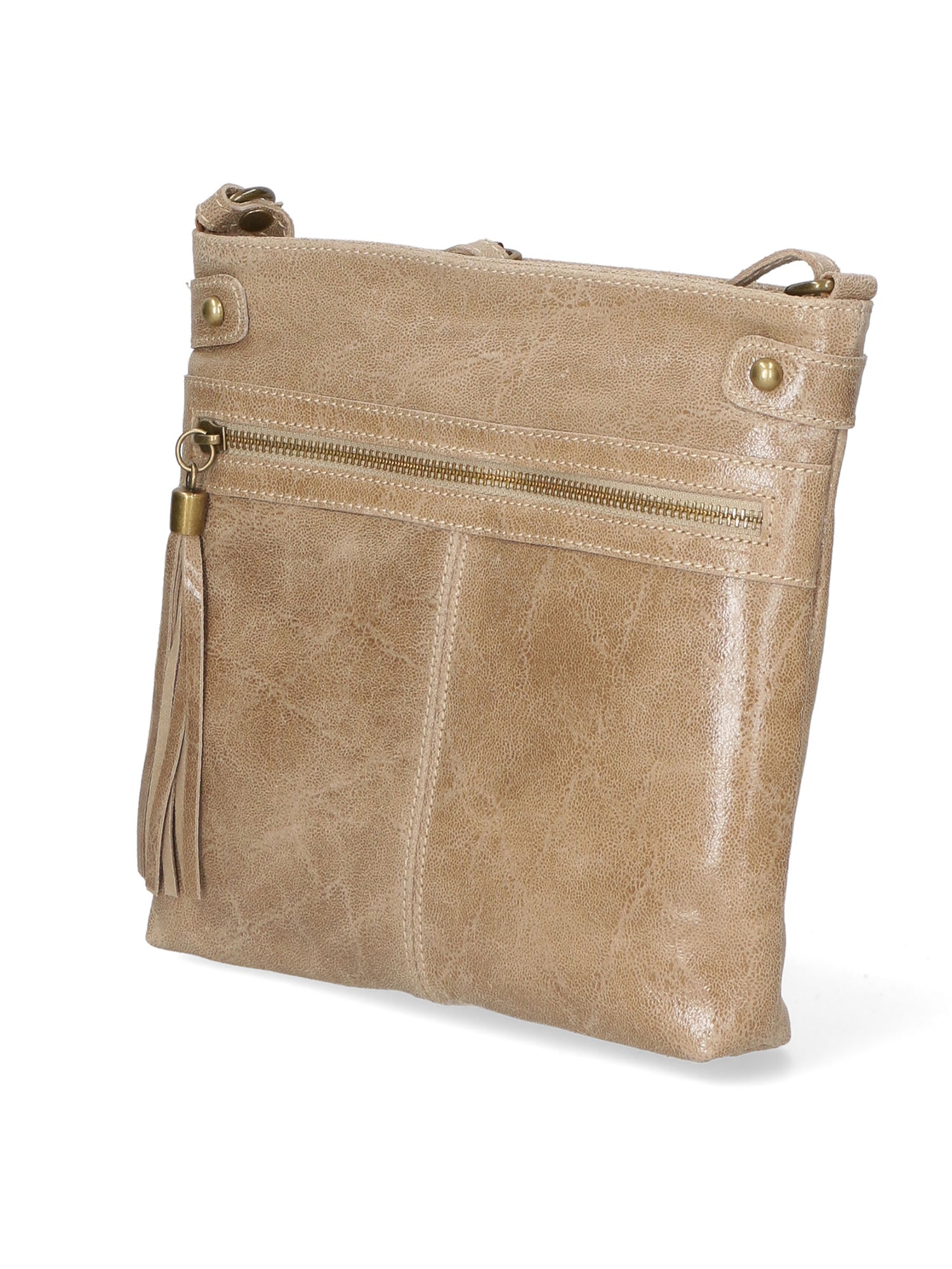 Carmen Borsa a tracolla da donna Vera pelle 10034-TAUPE Gave Lux