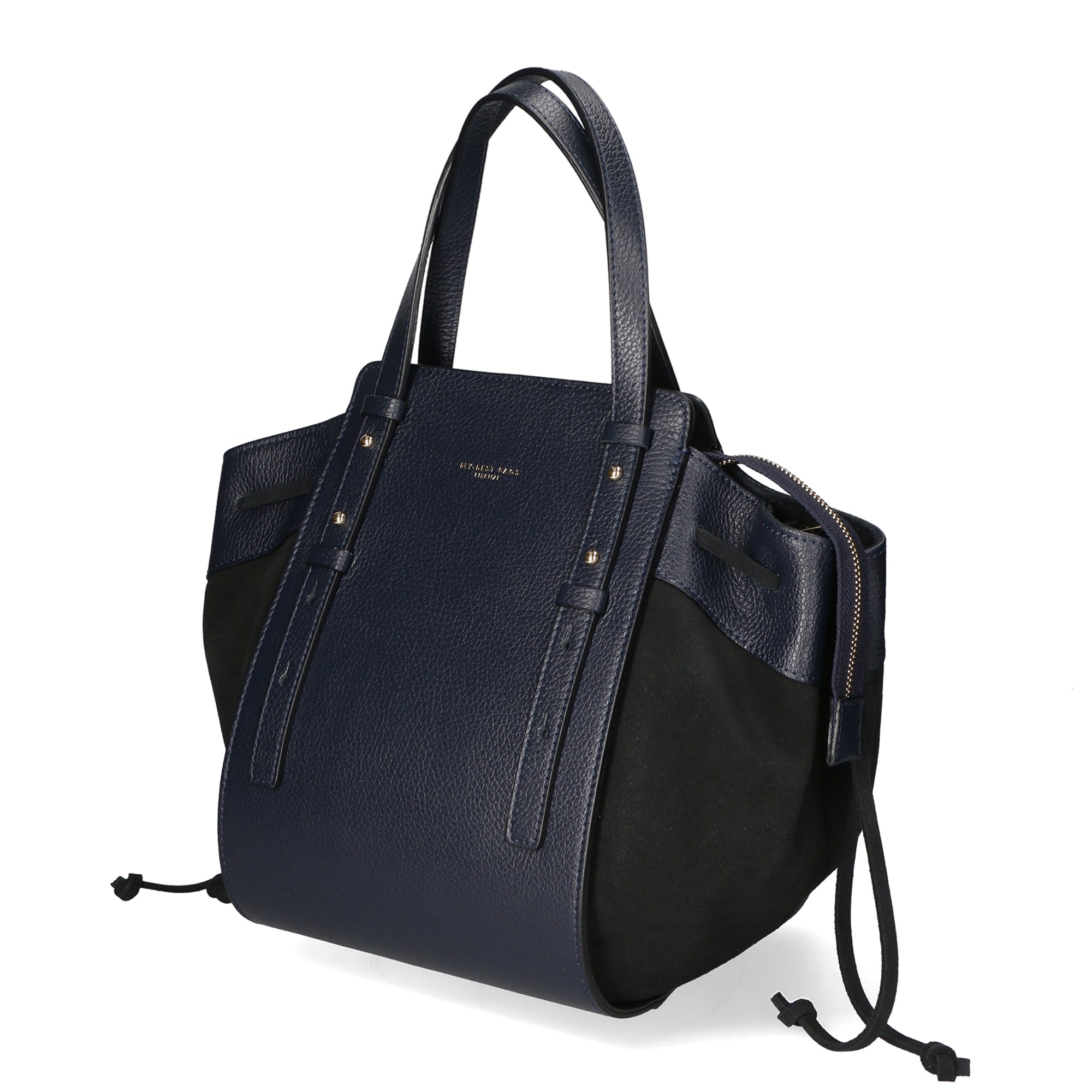 Borsa a mano da donna Vera pelle e suede MYB-8032-FW-07065 BLU+D26 BLU NOTTE My Best Bag