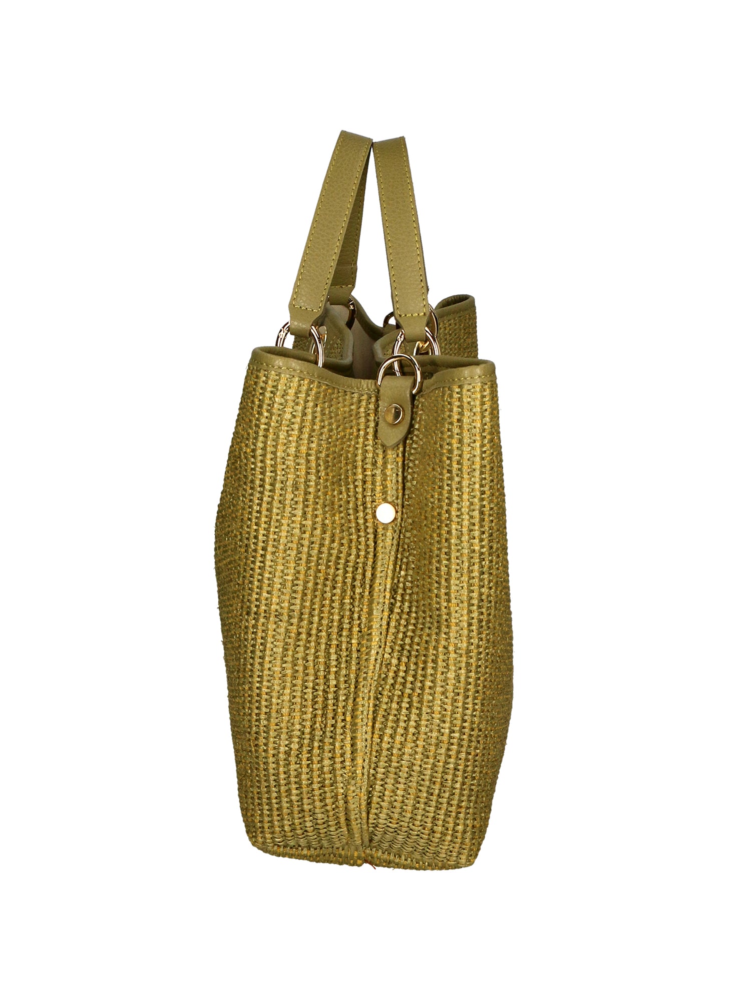 Borsa a mano da donna Paglia & Pelle MYB-05168-SS-467+D105 LIME My Best Bag