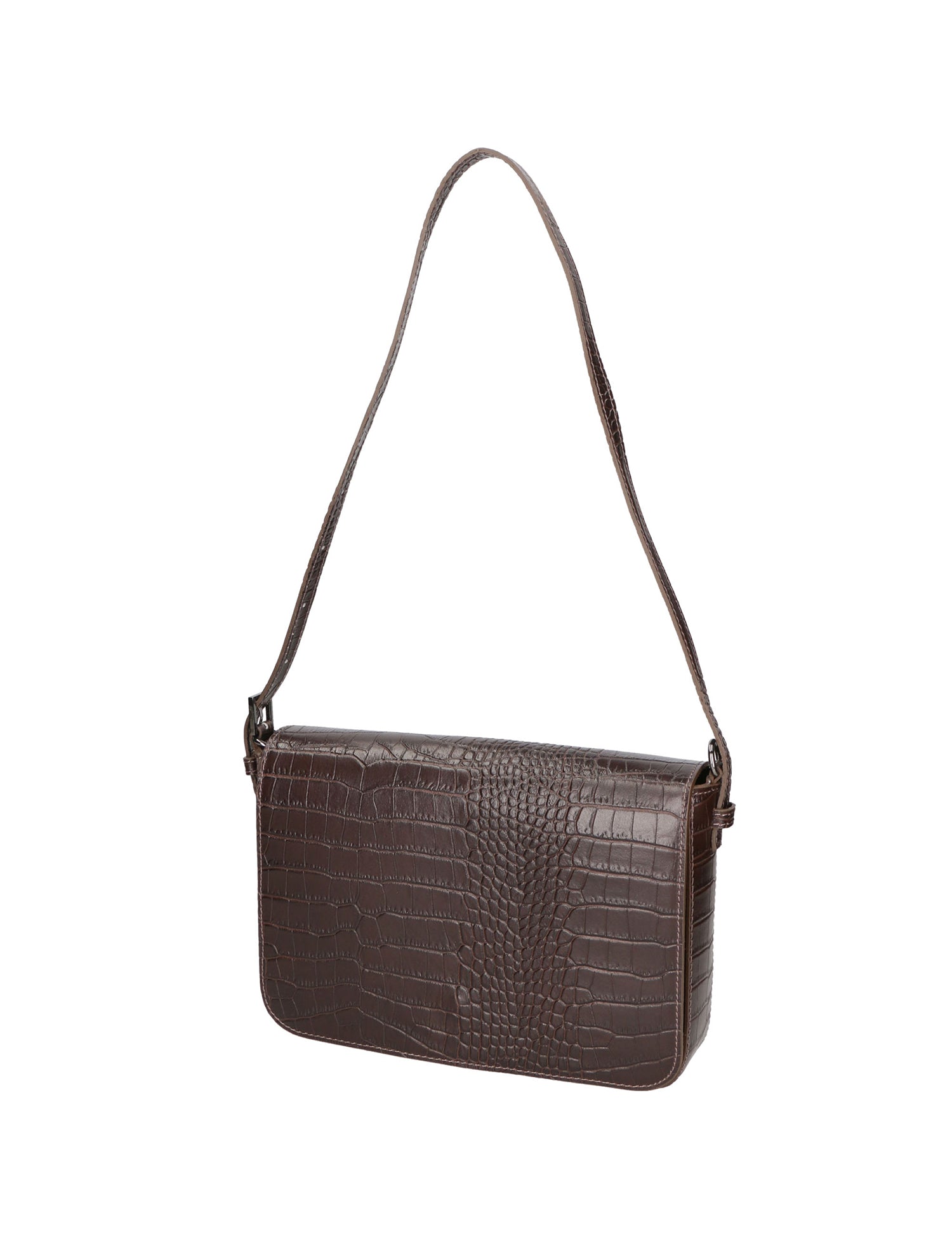 Azzurra Borsa a spalla da donna Vera pelle croco 05699-C23 T.MORO Gave Lux