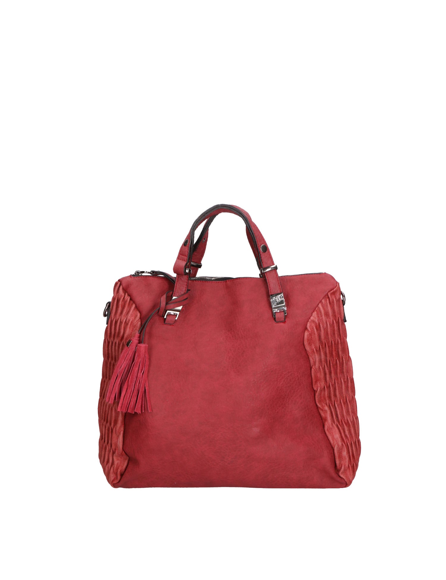 Zaffira Borsa a spalla da donna Misto nylon e pelle LK0264-BORDEAUX Gave Lux