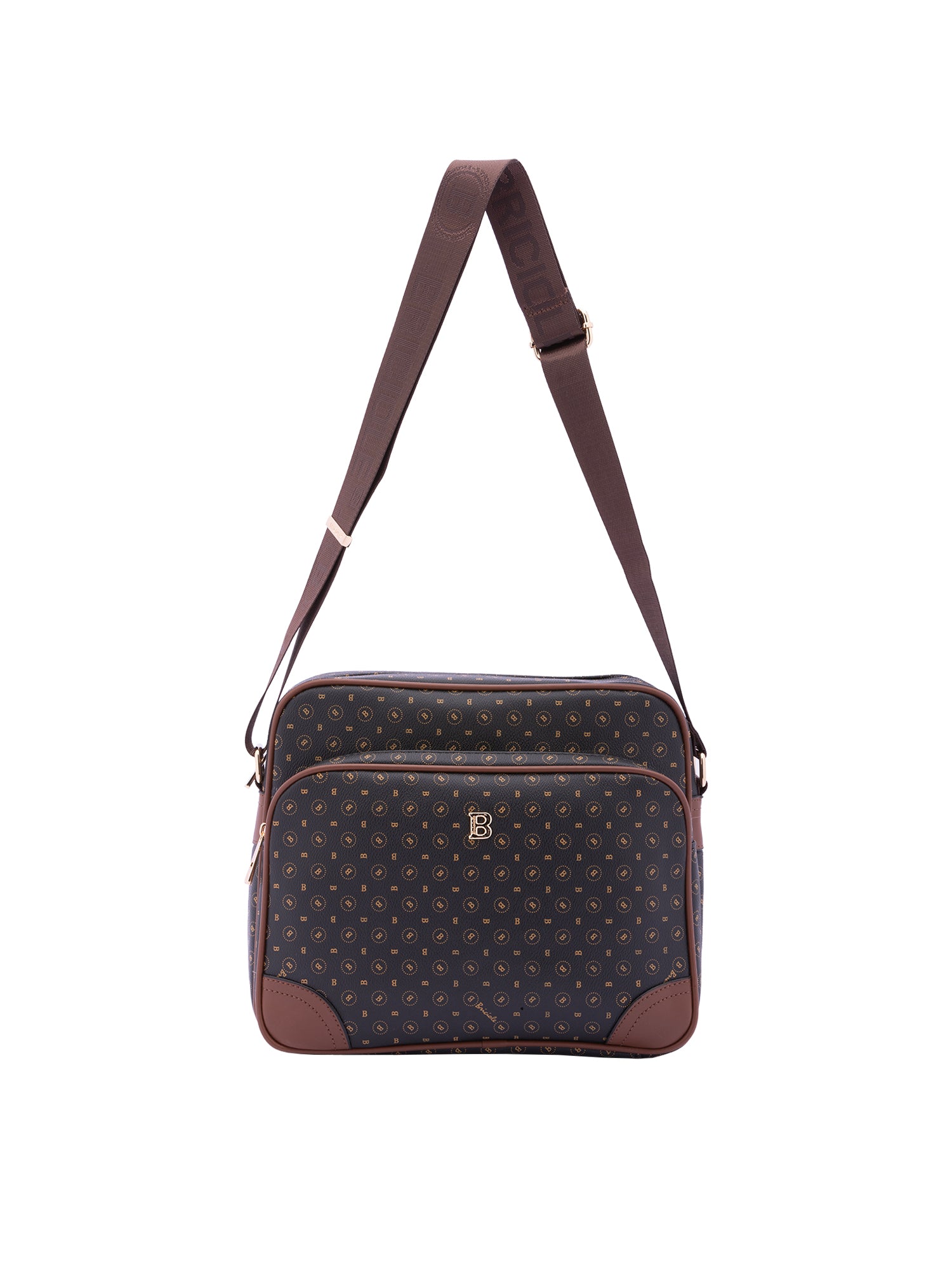 Avelia Borsa a tracolla da donna Ecopelle 4018-BLACK BROWN Briciole