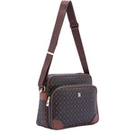 Avelia Borsa a tracolla da donna Ecopelle 4018-BLACK BROWN Briciole