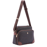 Avelia Borsa a tracolla da donna Ecopelle 4018-BLACK BROWN Briciole