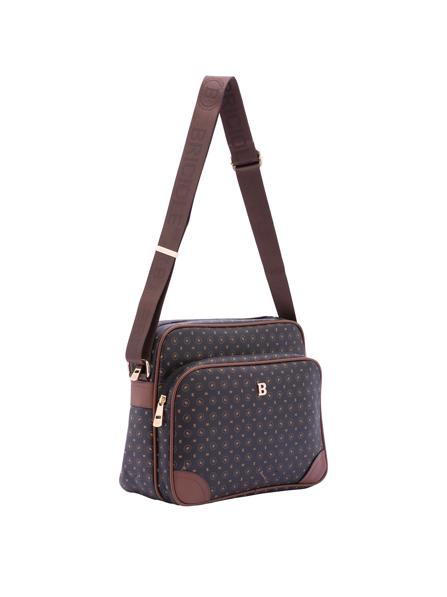 Avelia Borsa a tracolla da donna Ecopelle 4018-BLACK BROWN Briciole