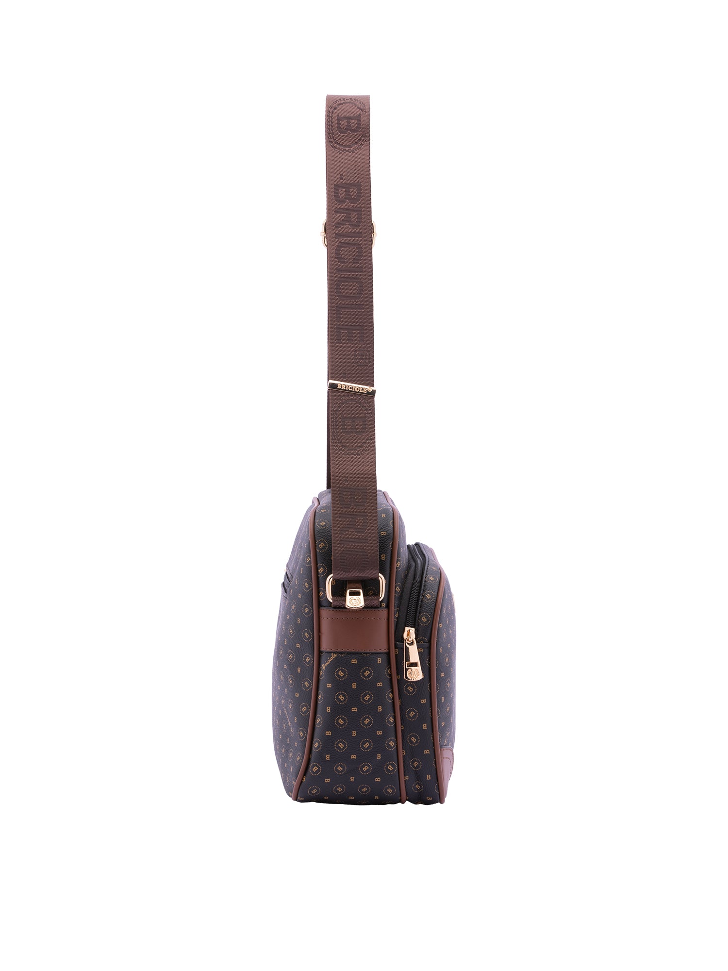 Avelia Borsa a tracolla da donna Ecopelle 4018-BLACK BROWN Briciole