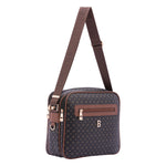 Iduna Borsa a tracolla da donna Ecopelle e poliestere 4019-BLACK BROWN Briciole
