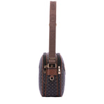 Iduna Borsa a tracolla da donna Ecopelle e poliestere 4019-BLACK BROWN Briciole